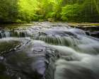 USA, West Virginia, New River Gorge National Park. Landscape with creek waterfall cascades. Art Print